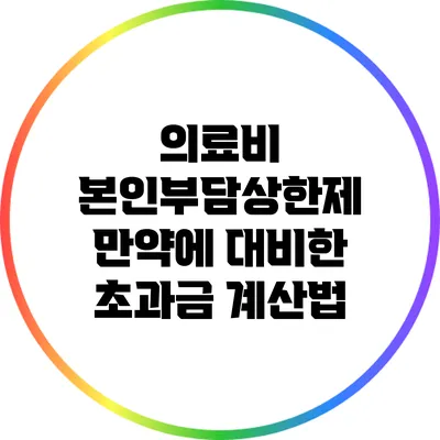 의료비 본인부담상한제: 만약에 대비한 초과금 계산법