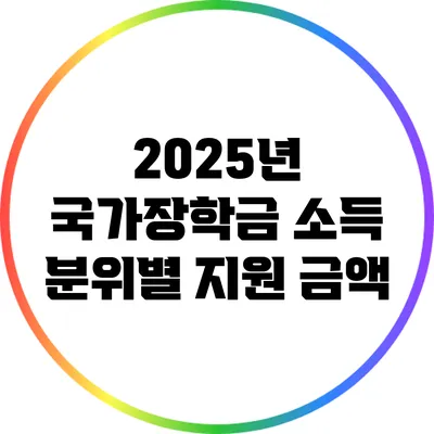 2025년 국가장학금 소득 분위별 지원 금액