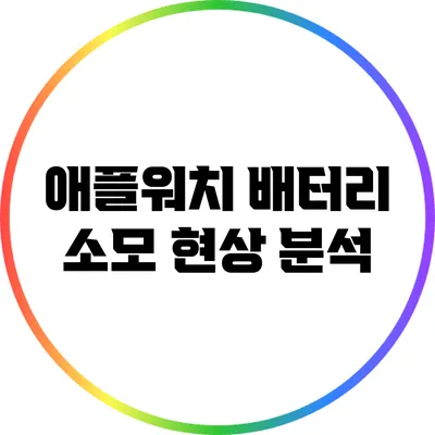 애플워치 배터리 소모 현상 분석