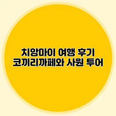 치앙마이 여행 후기 코끼리까페와 사원 투어